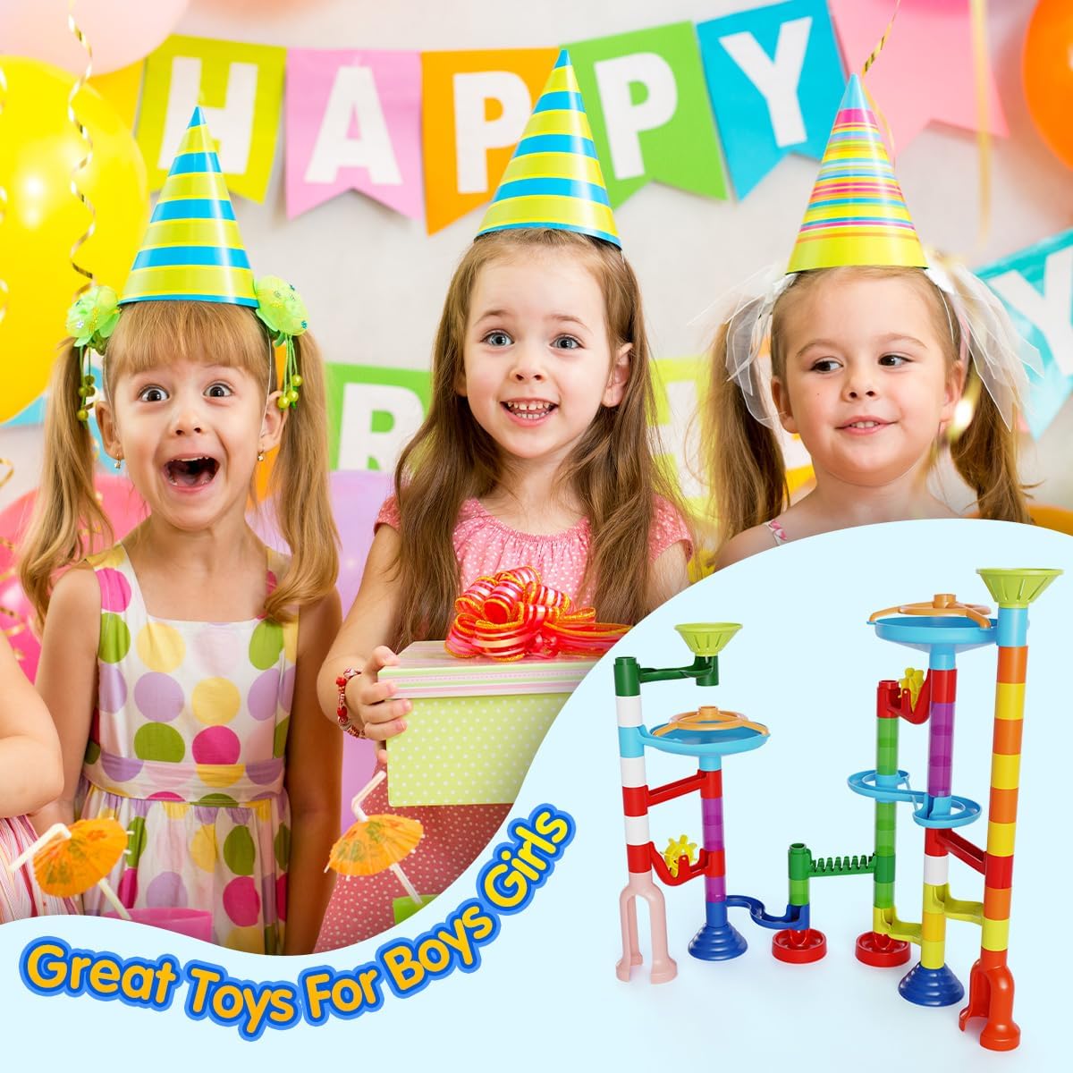 110-Piece - Marble Run Building Set - STEM Learning Toy