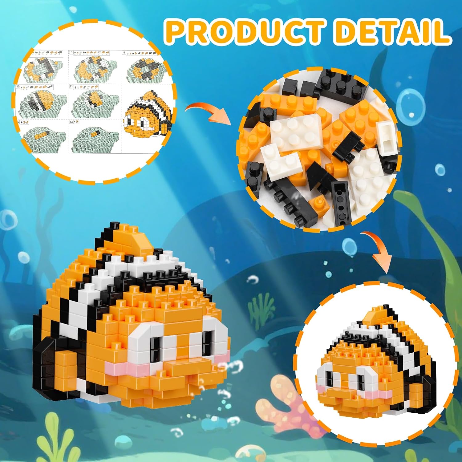 12-Piece - Animal - Blind Box Mini Bricks Set - Creative Play Toy - Ages 14+