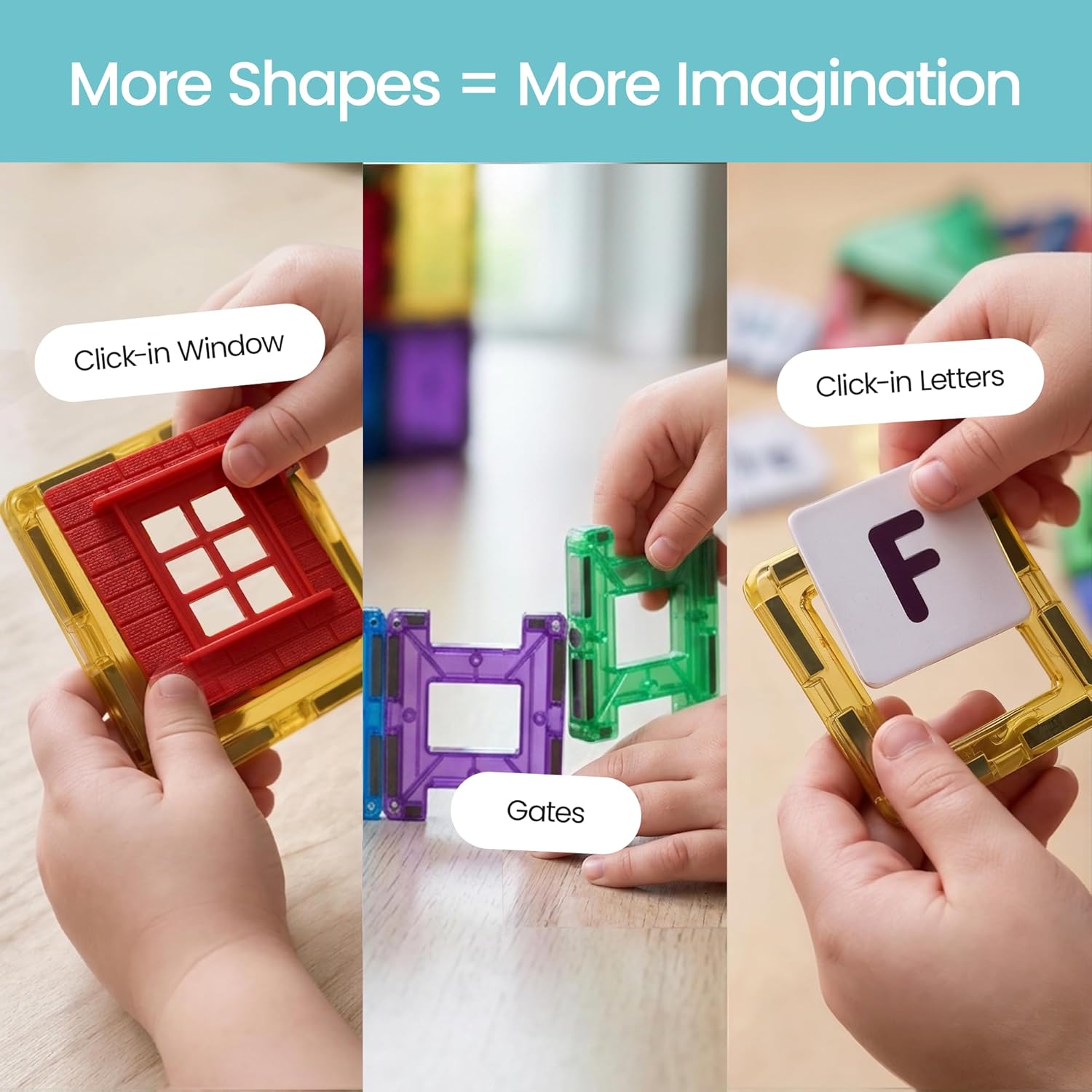 Car - Magnetic Building Tiles Set - STEM Learning Toy