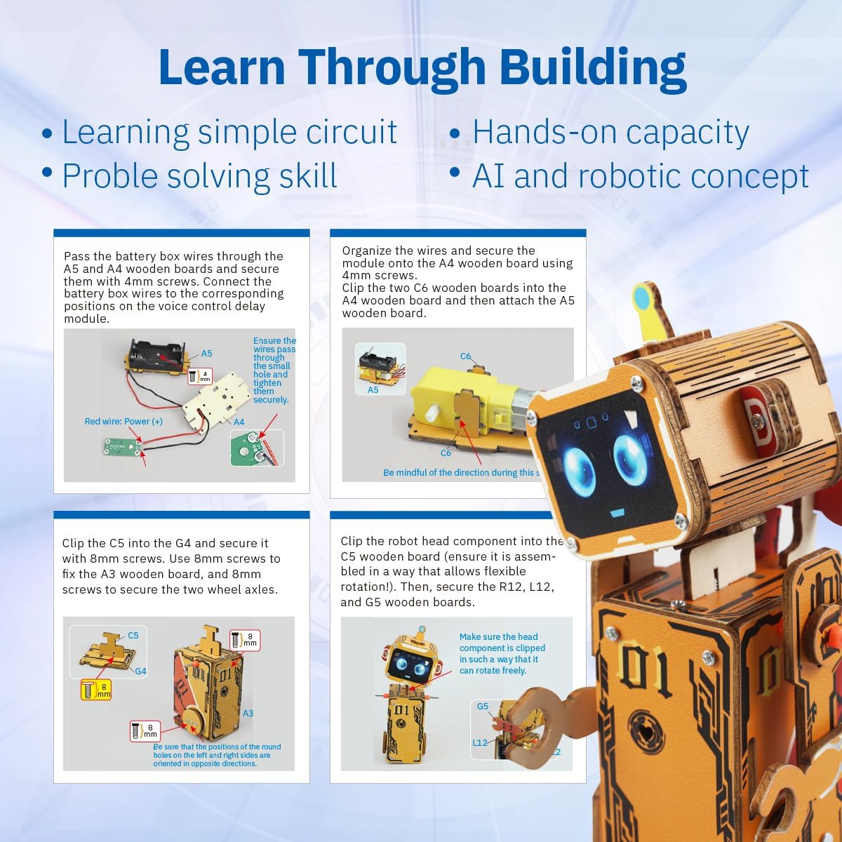 Science - STEM Robot Kit - STEM Learning Toy - Ages 8-12