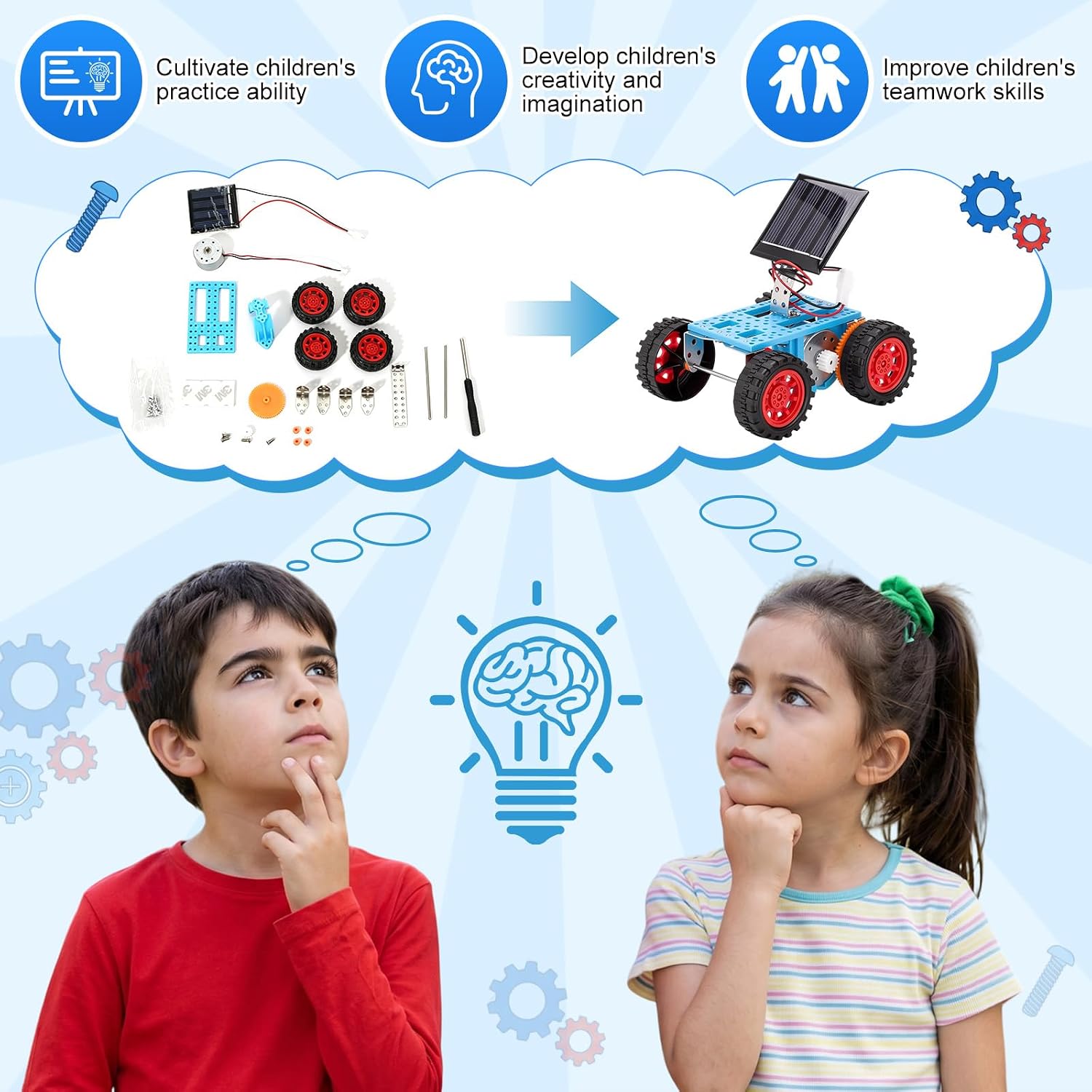 12-Piece - Solar - STEM Robot Kit - STEM Learning Toy - Ages 12-14