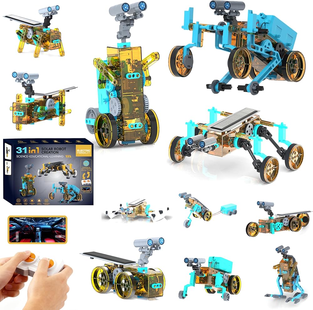 31-Piece - Science - Solar Robot Kit - STEM Learning Toy