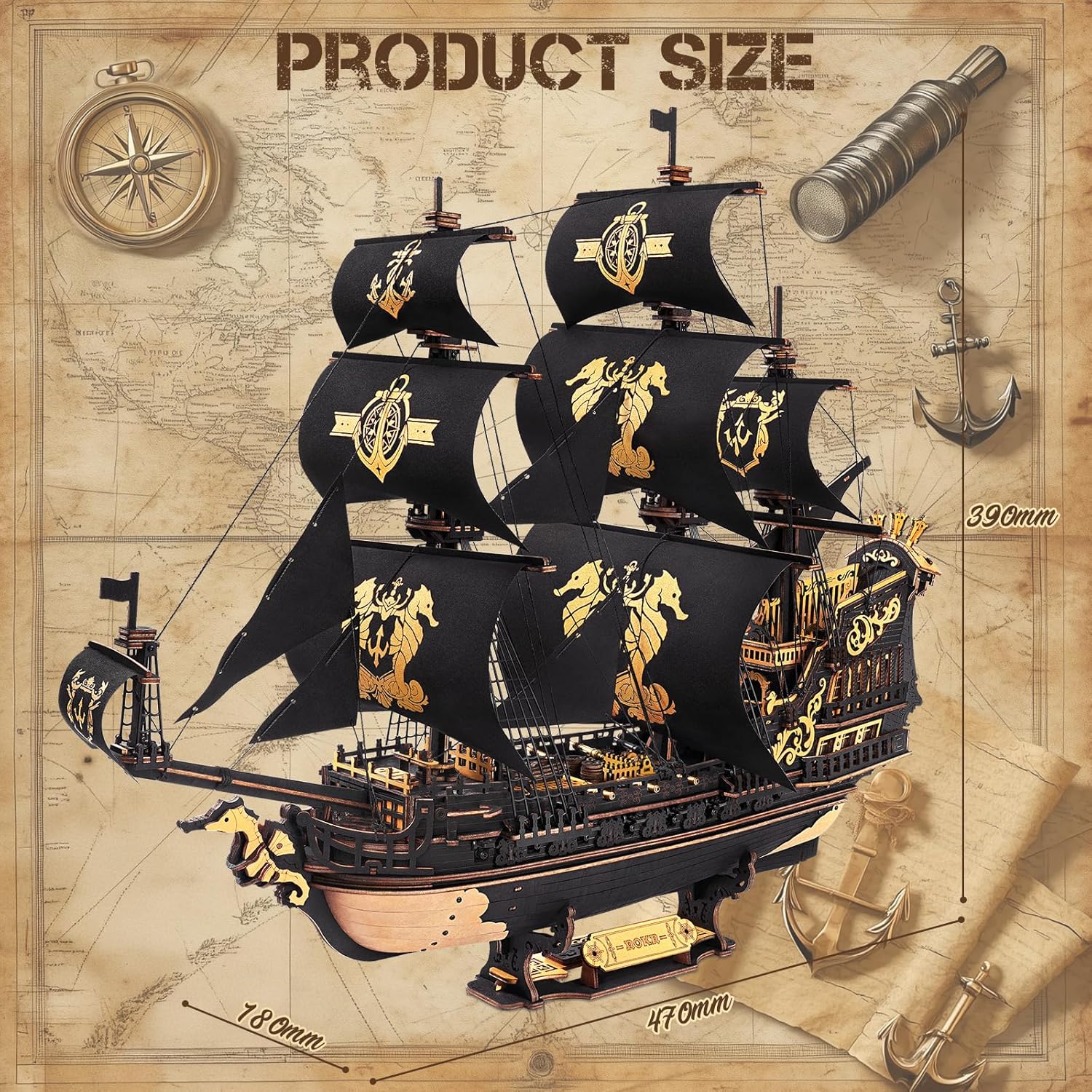 3D Wooden Puzzle Kit - Creative Play Toy - Ages 14+