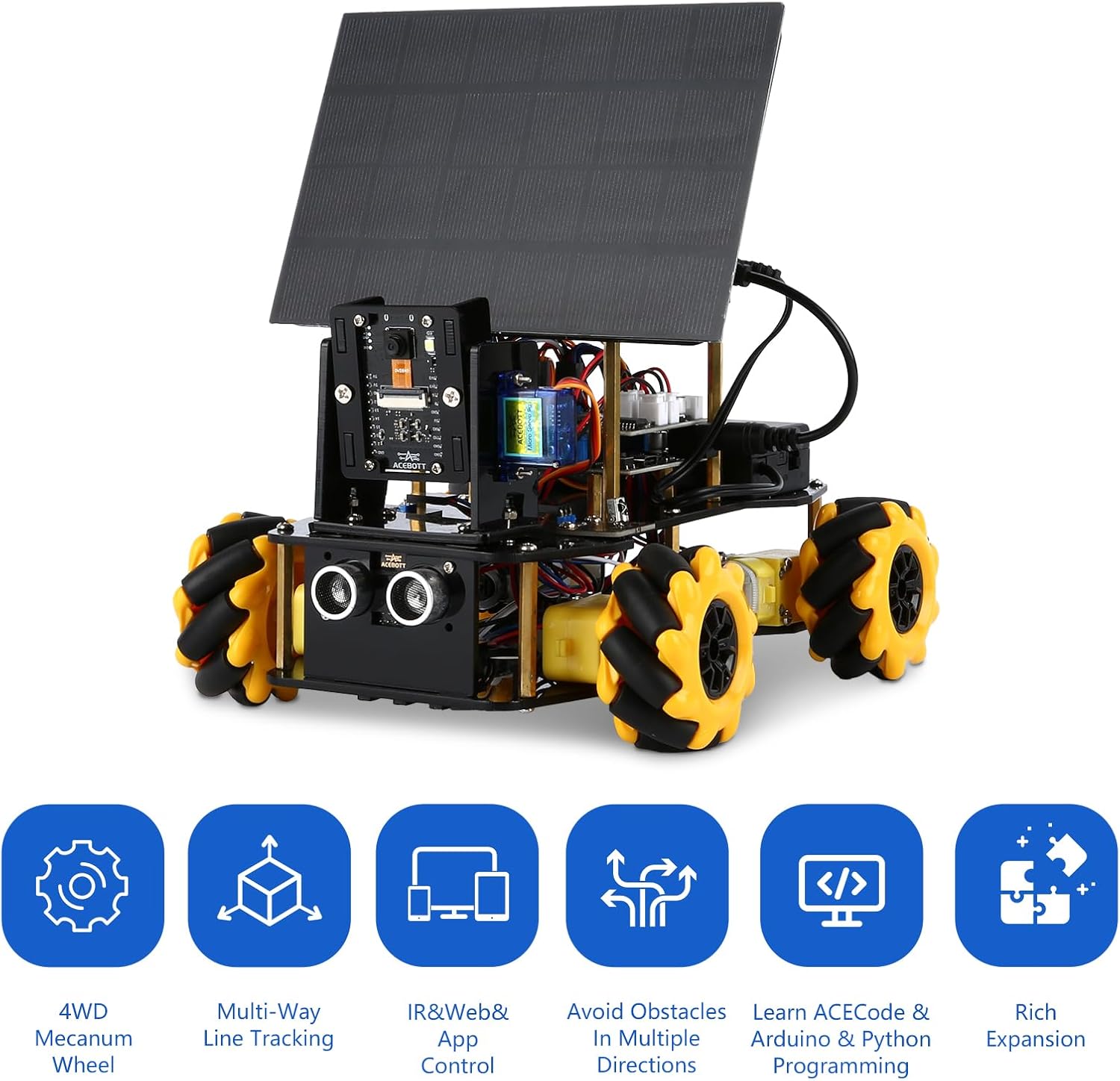 4-Piece - Car - Solar Robot Kit - STEM Learning Toy - Ages 12+