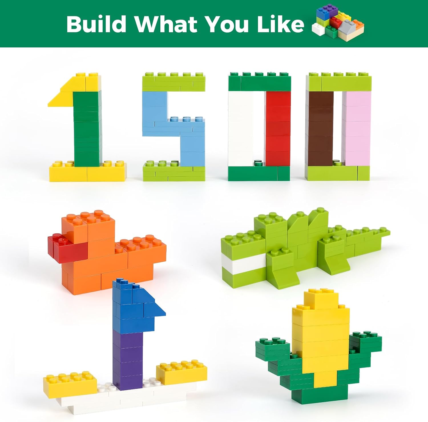 1500-Piece - Mini Building Blocks Set - Creative Play Toy - Ages 6+