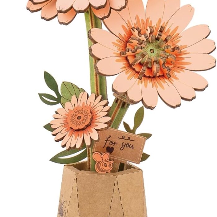 Flower - 3D Wooden Puzzle Kit - Creative Play Toy