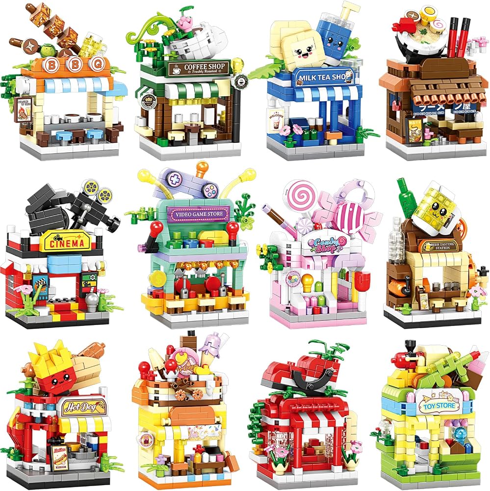 12-Piece - Blind Box Mini Bricks Set - Creative Play Toy - Ages 14+