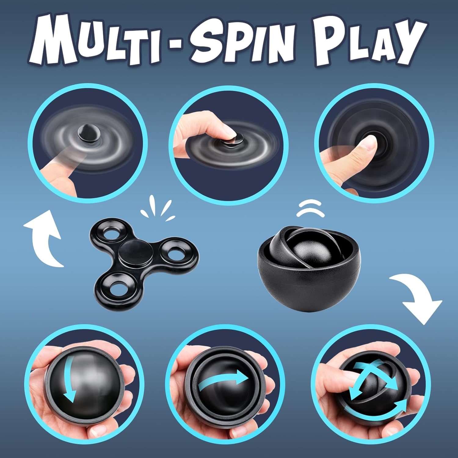 5-Piece - Magnetic - Desk Fidget Toy - Sensory Play Toy - Ages 3+