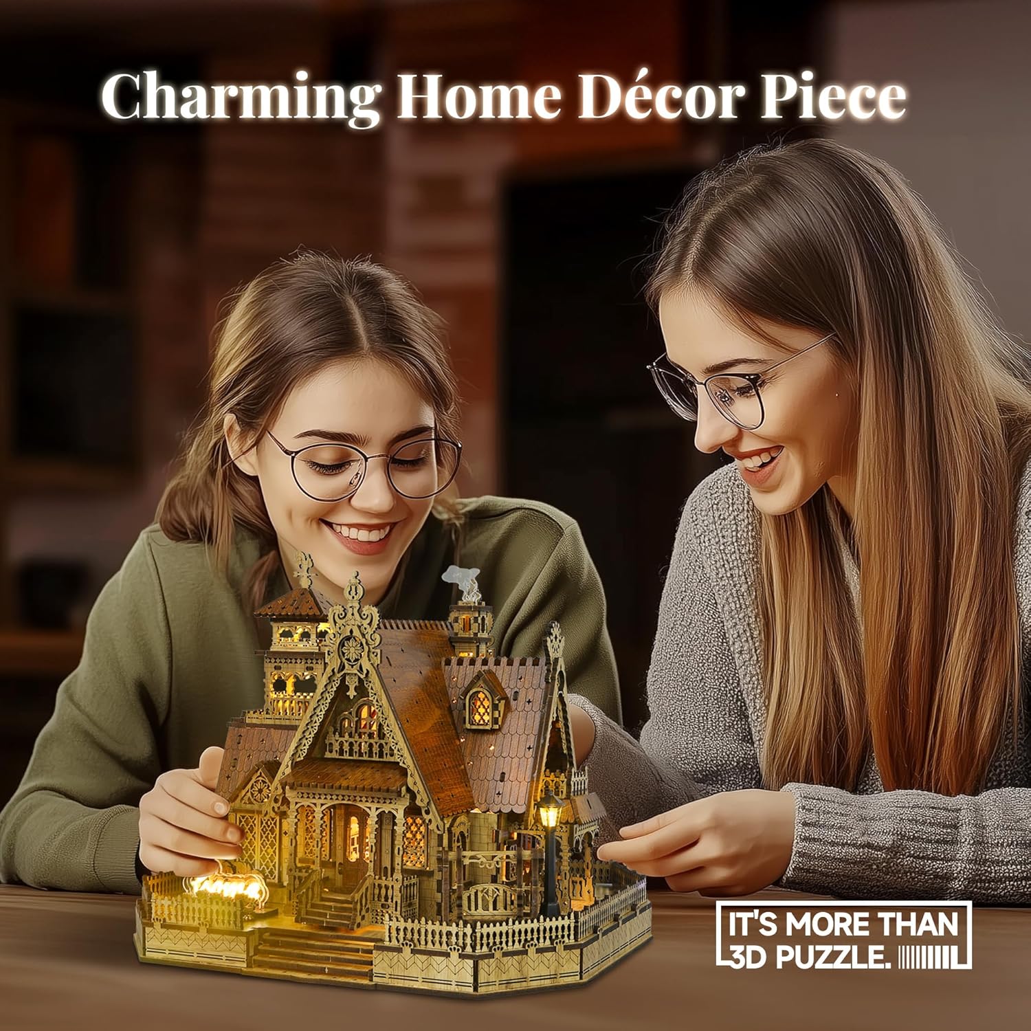 3D Wooden Puzzle Kit - Creative Play Toy - Ages 12+