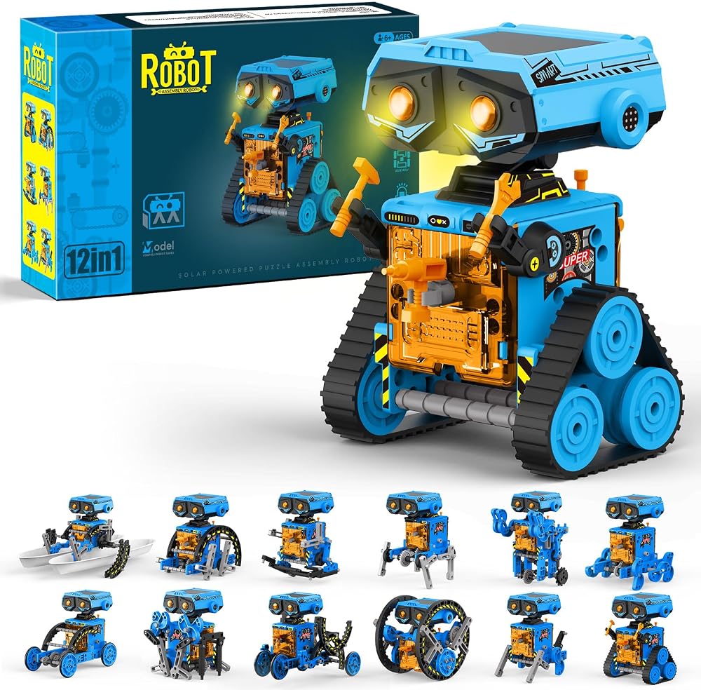 12-Piece - Science - Solar Robot Kit - STEM Learning Toy