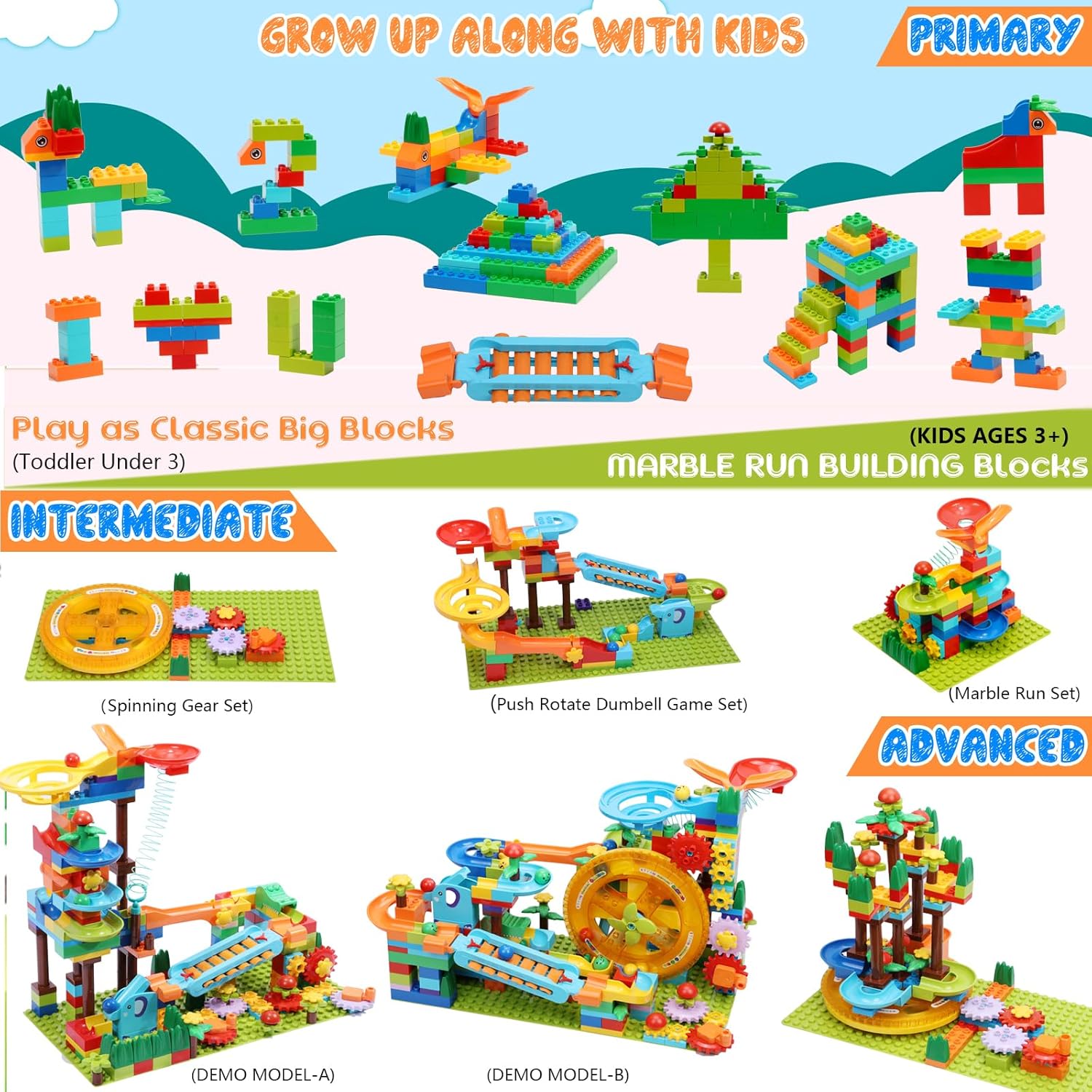 Marble Run Building Set - STEM Learning Toy - Ages 3+