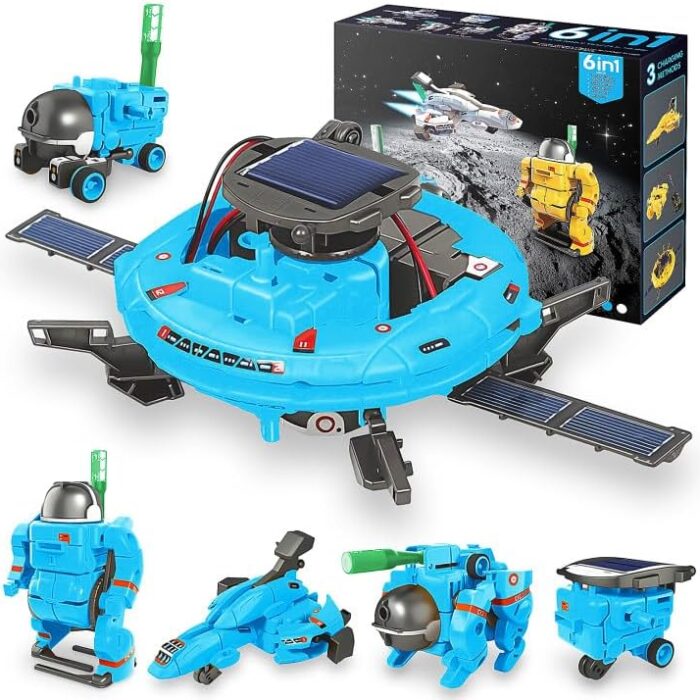 6-Piece - Space - Solar Robot Kit - STEM Learning Toy - Ages 8-12