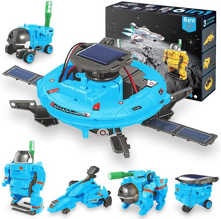 6-Piece - Space - Solar Robot Kit - STEM Learning Toy - Ages 8-12