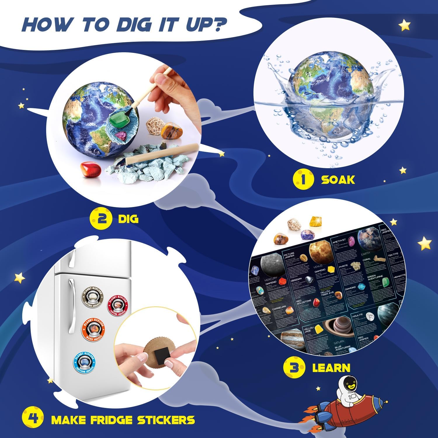 Solar - Dinosaur Dig Kit - STEM Learning Toy - Ages 6+