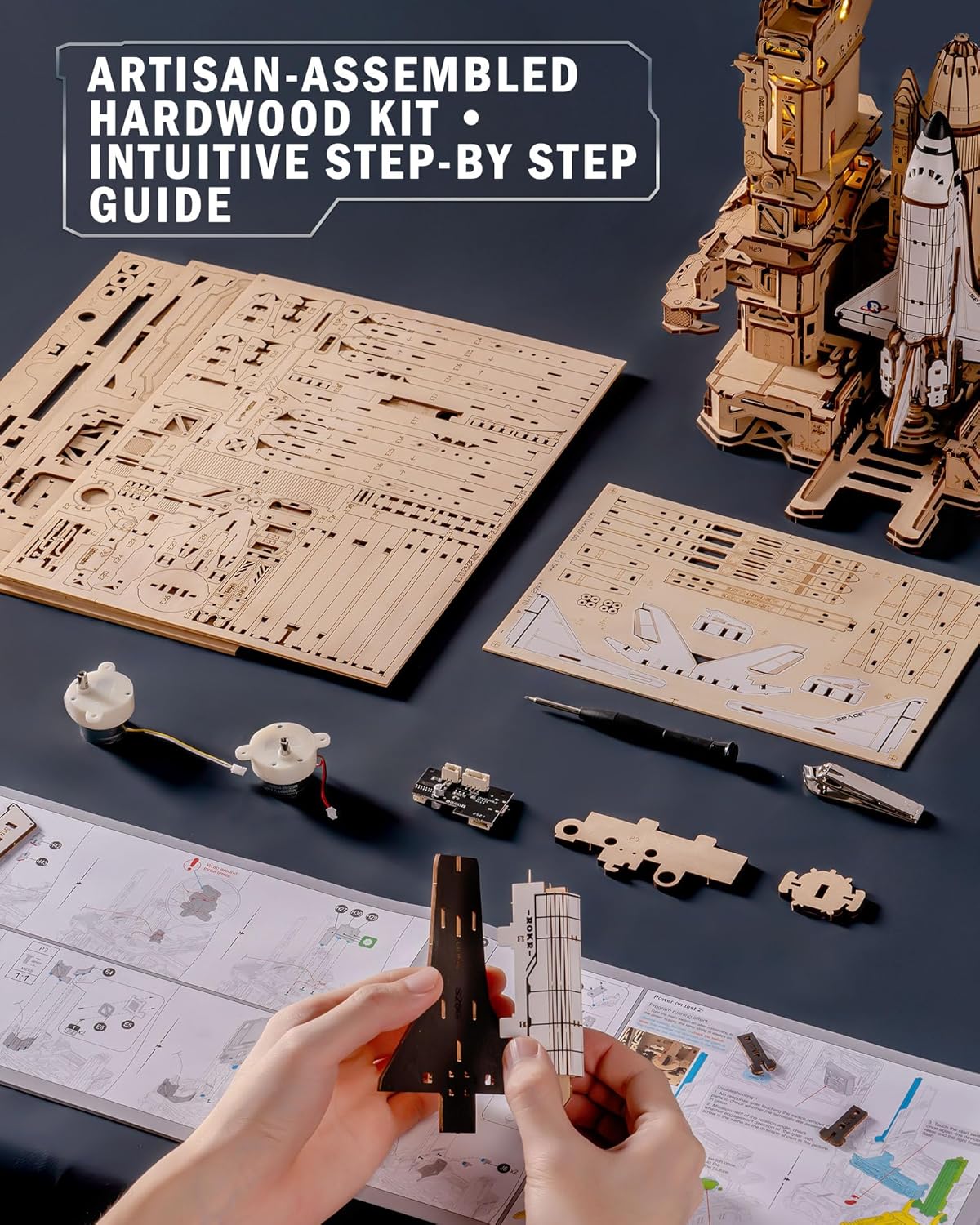 Space - 3D Wooden Puzzle Kit - STEM Learning Toy - Ages 14+