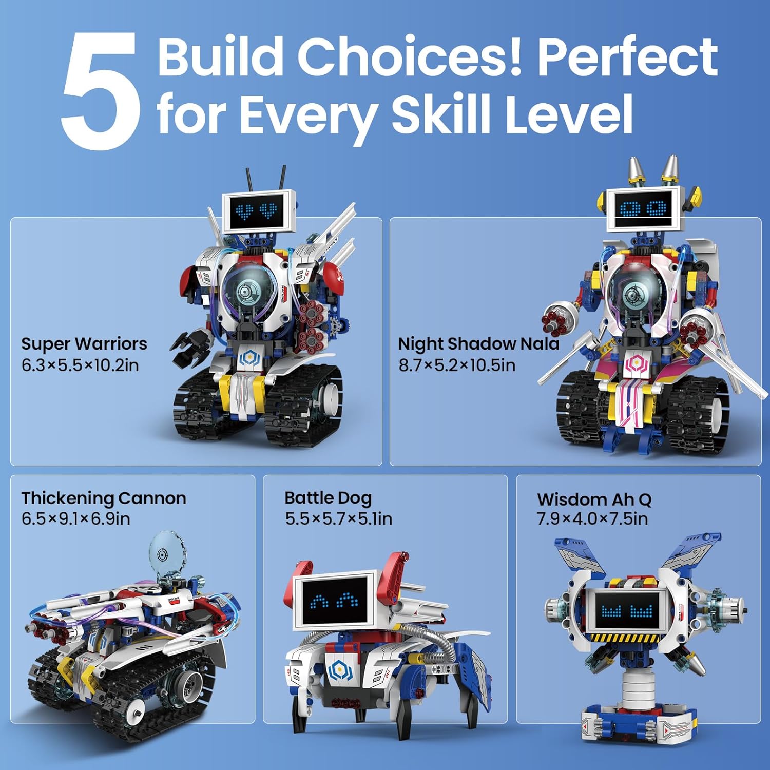 603-Piece - STEM Robot Kit - STEM Learning Toy - Ages 6-16