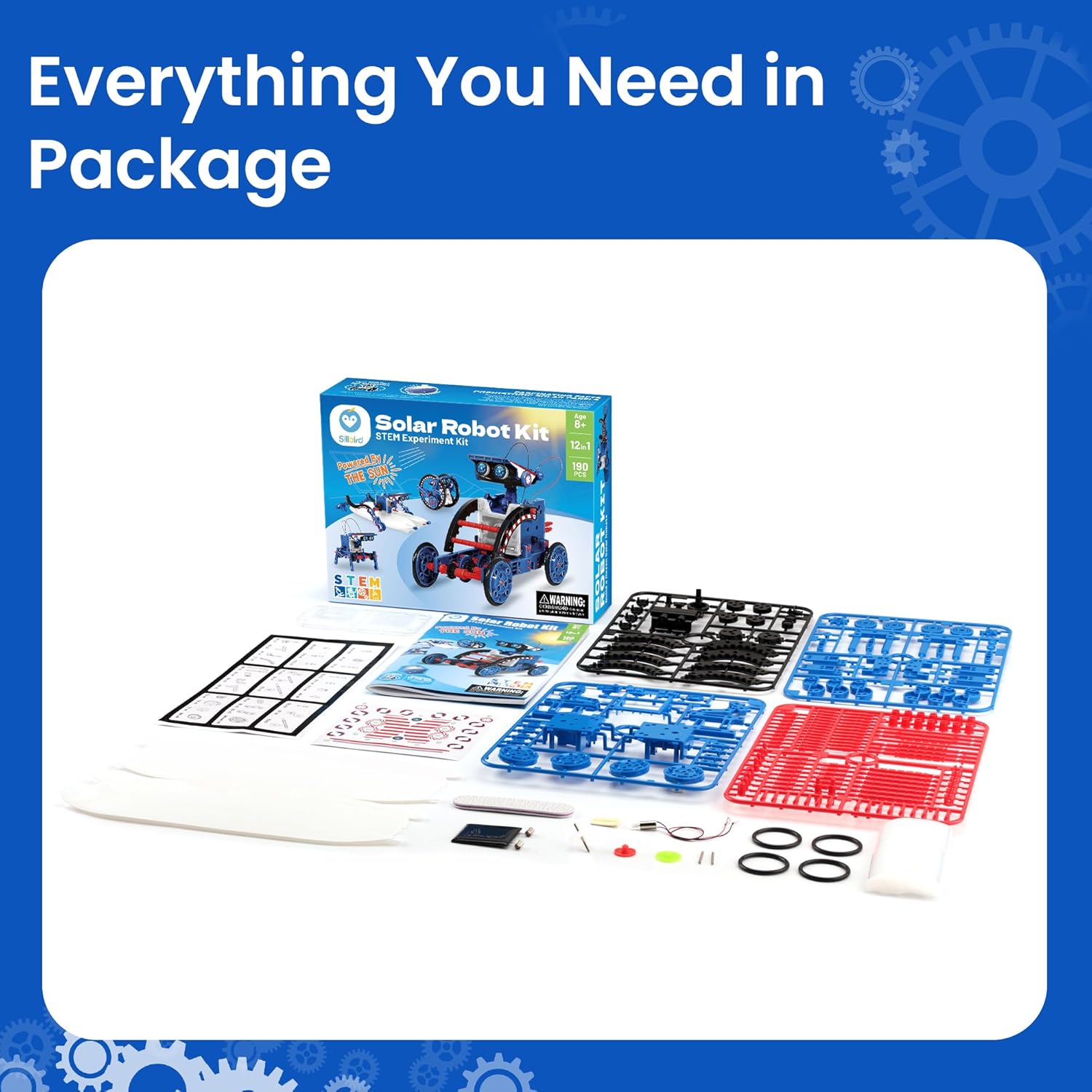 190-Piece - Solar - STEM Robot Kit - STEM Learning Toy