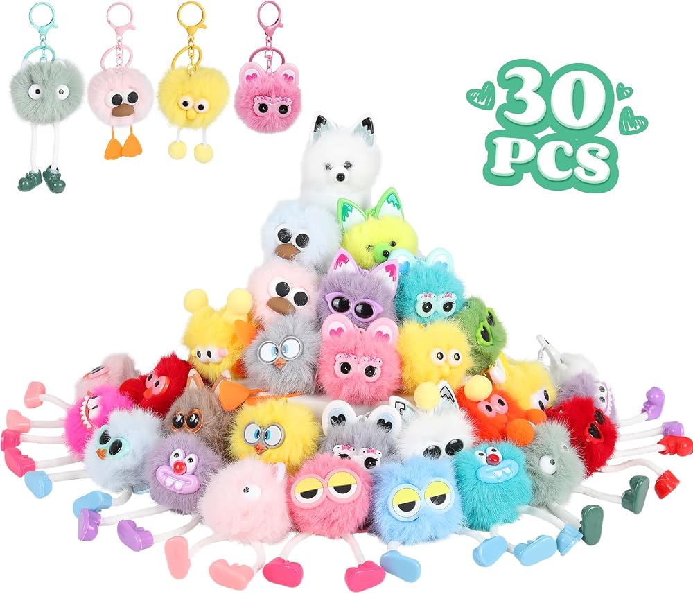 30-Piece - Plush - Bag Charm Toy - Creative Play Toy - Ages 3+