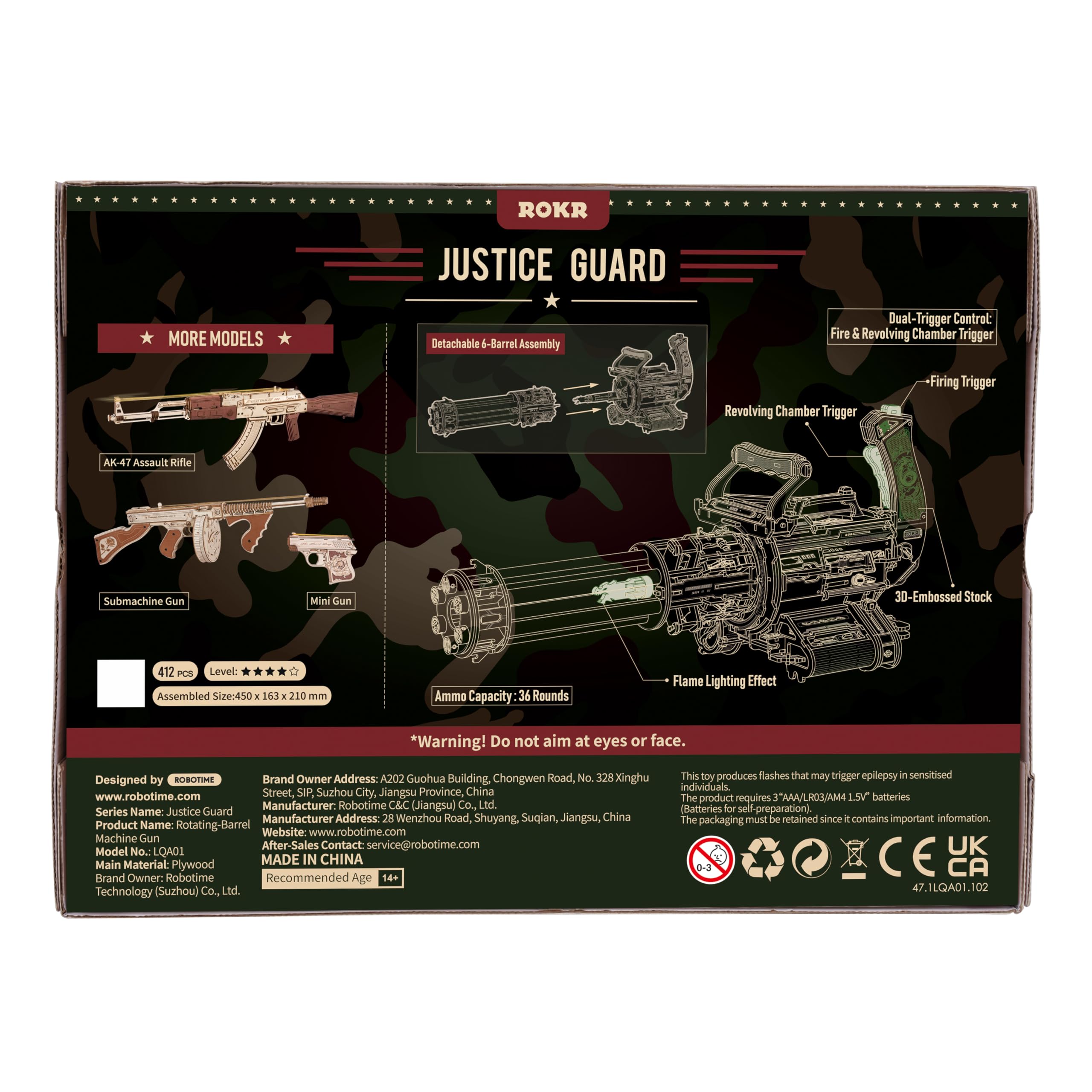 3D Wooden Puzzle Kit - STEM Learning Toy - Ages 14+