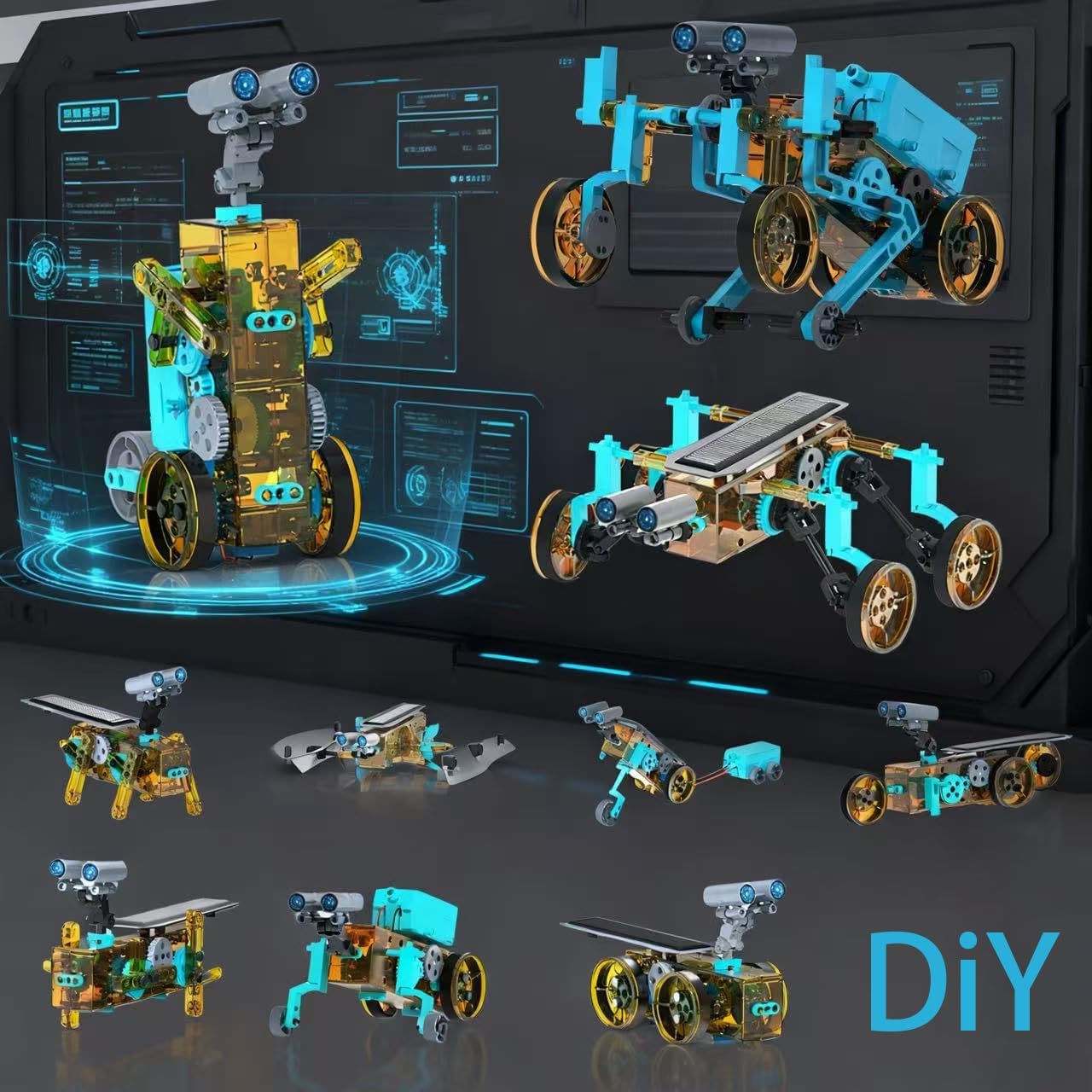 31-Piece - Science - Solar Robot Kit - STEM Learning Toy