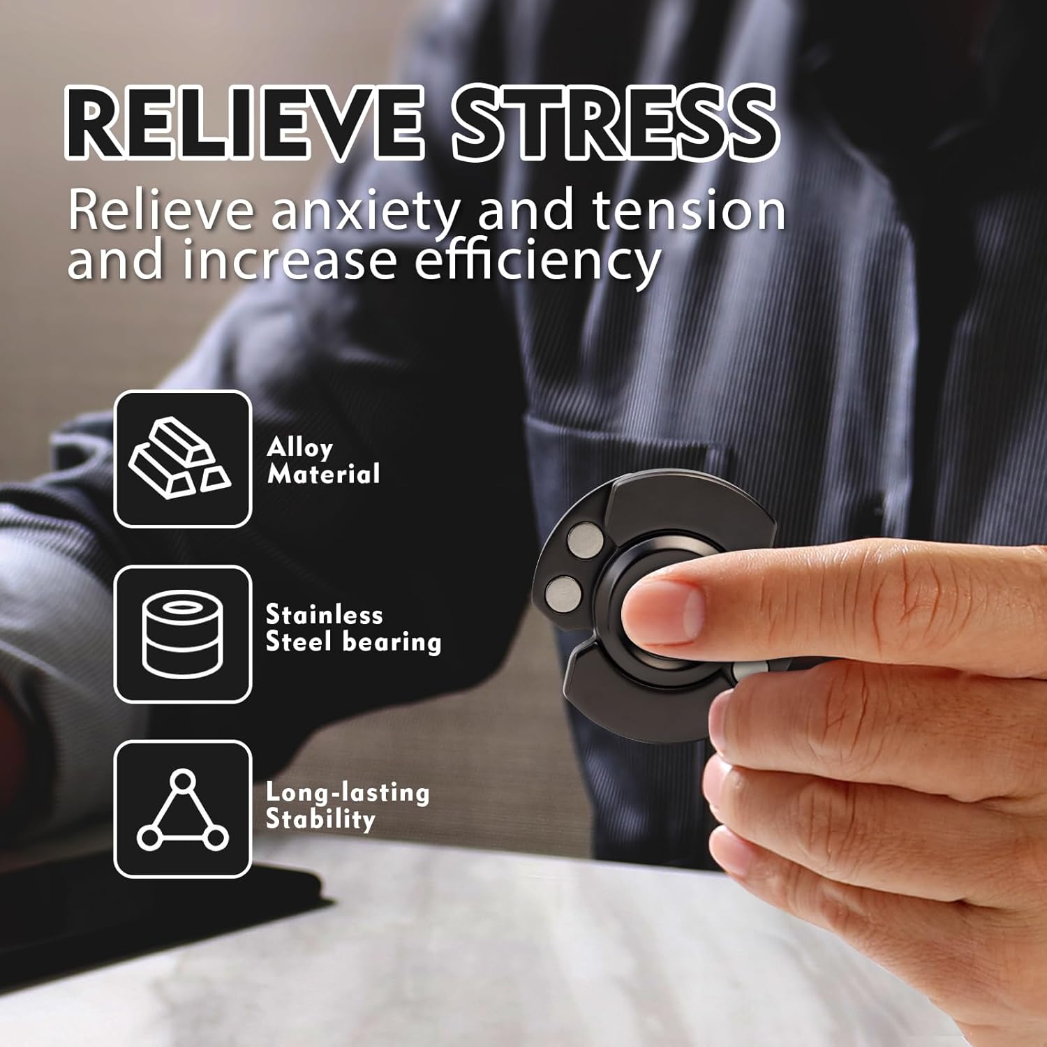 3-Piece - Magnetic - Desk Fidget Toy - Sensory Play Toy - Ages 5+
