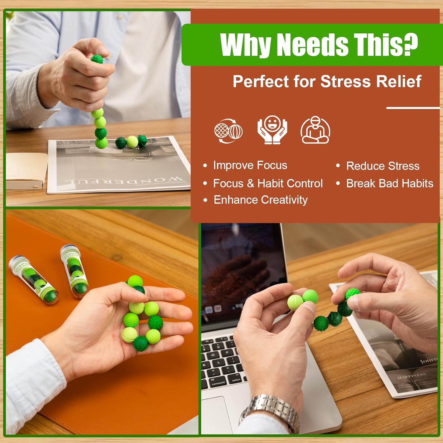 Magnetic - Desk Fidget Toy - Sensory Play Toy - Ages 14+