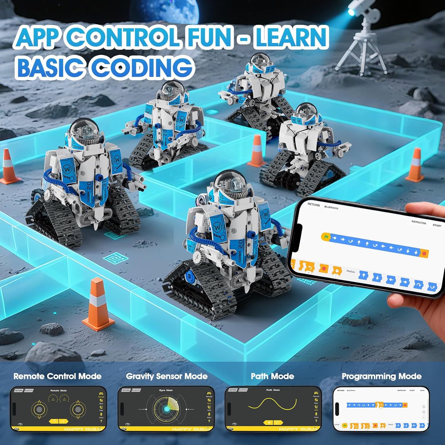 780-Piece - Space - STEM Robot Kit - STEM Learning Toy - Ages 8-14+