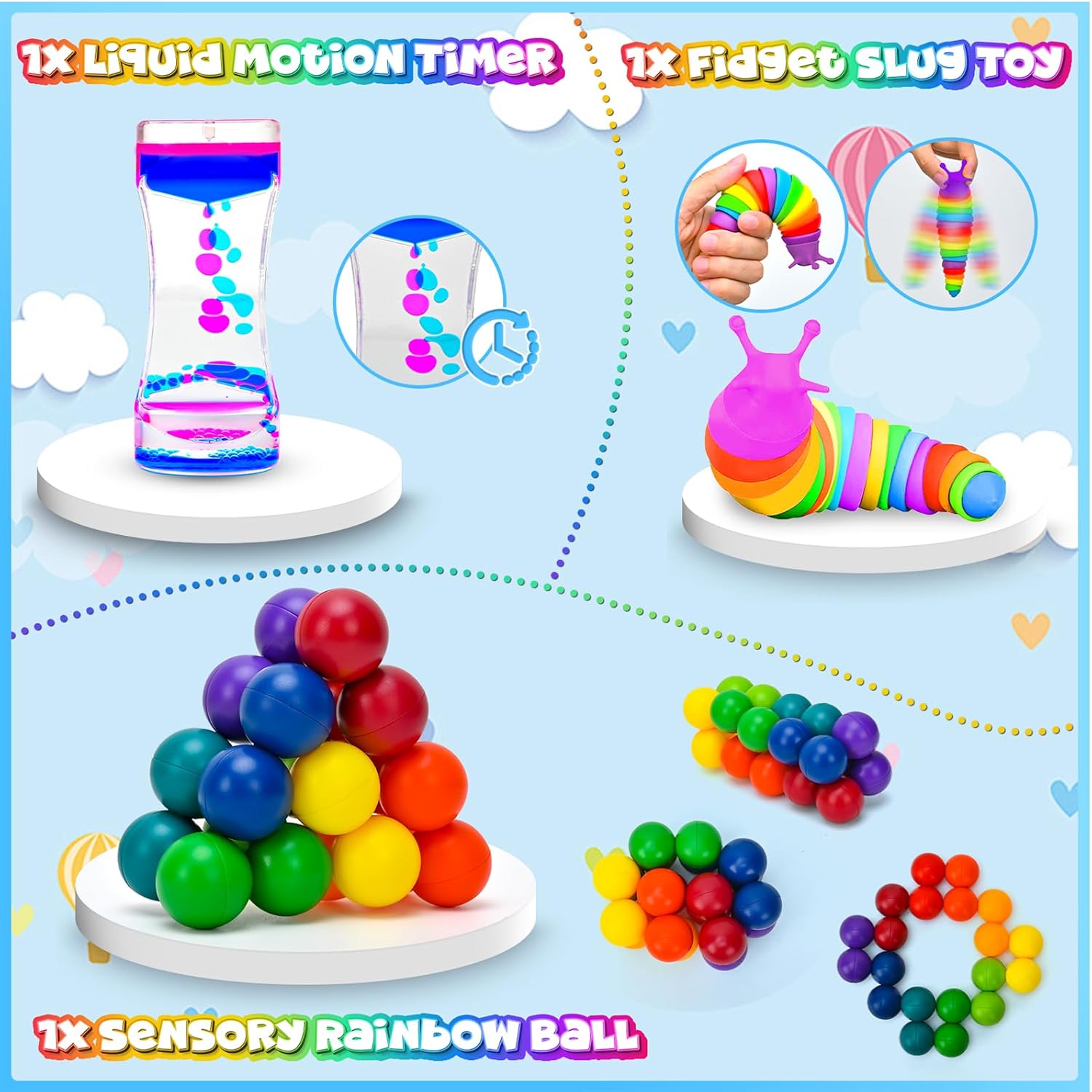 15-Piece - Sensory - Stocking Stuffer Toys - Sensory Play Toy - Ages 5-7