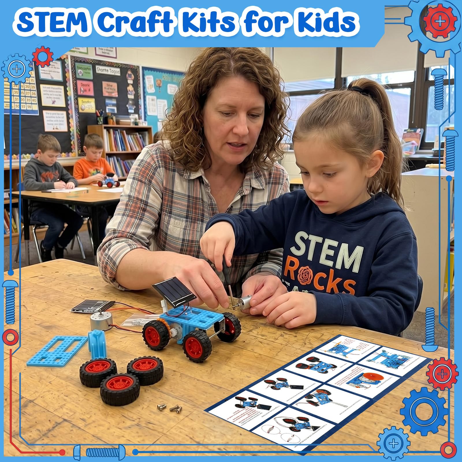 12-Piece - Solar - STEM Robot Kit - STEM Learning Toy - Ages 12-14