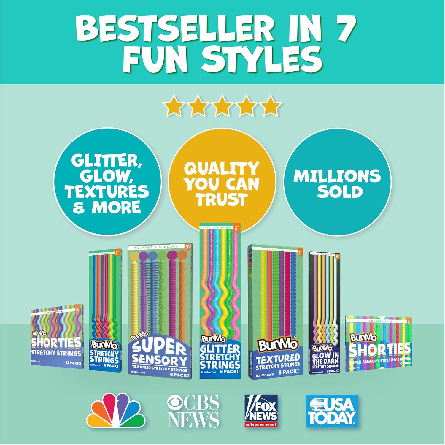6-Piece - Sensory - Stocking Stuffer Toys - Sensory Play Toy - Ages 3+
