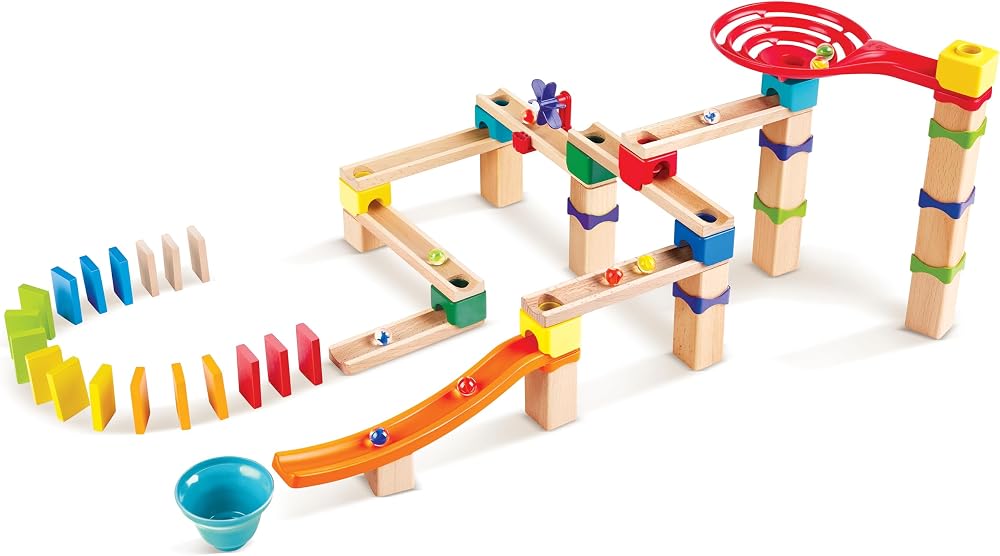 81-Piece - Wooden - Marble Run Building Set - STEM Learning Toy