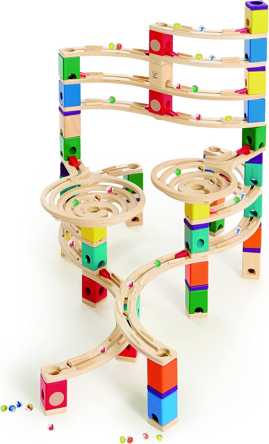 Wooden - Marble Run Building Set - STEM Learning Toy - Ages 4+
