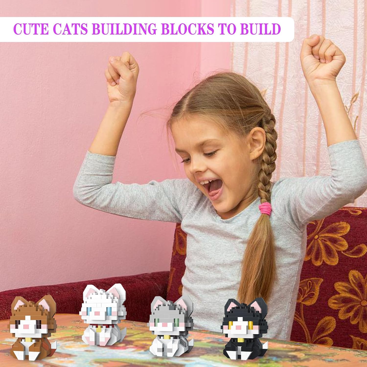 9-Piece - Mini Building Blocks Set - Creative Play Toy - Ages 6+