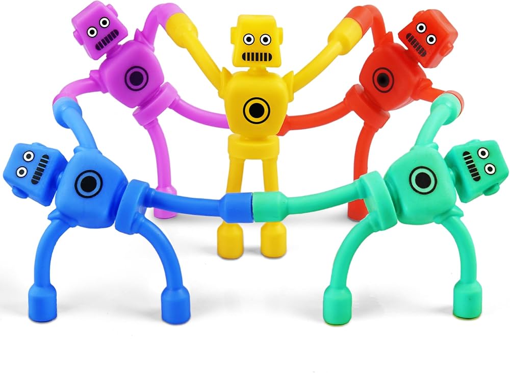 5-Piece - Robot - Stocking Stuffer Toys - Sensory Play Toy - Ages 3+