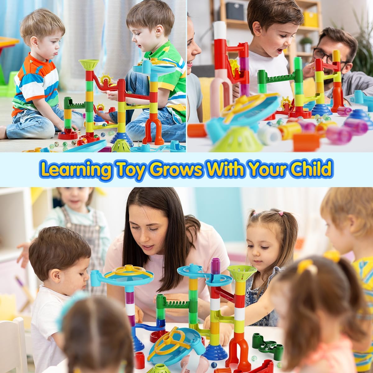 110-Piece - Marble Run Building Set - STEM Learning Toy
