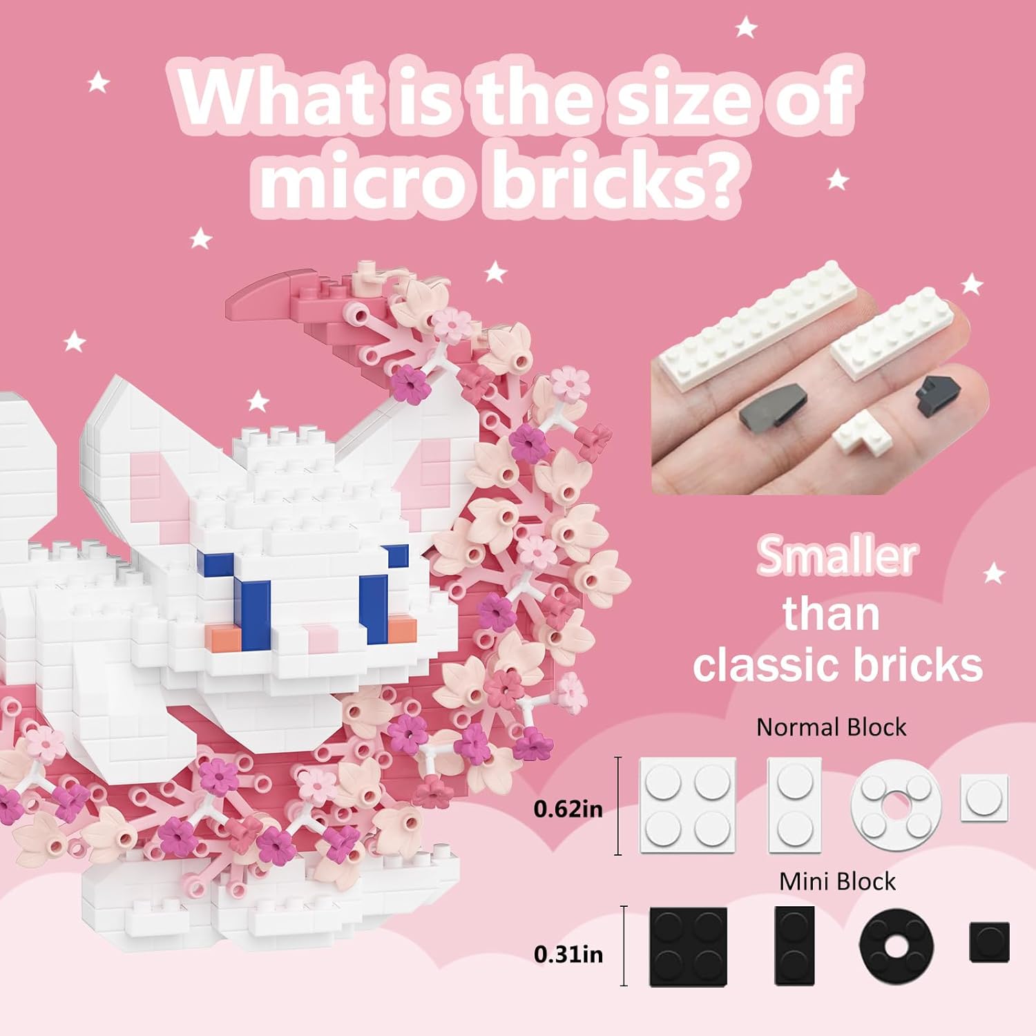 2-Piece - Animal - Mini Building Blocks Set - Creative Play Toy - Ages 14+