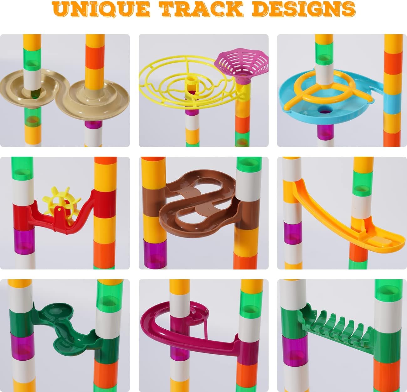 166-Piece - Marble Run Building Set - STEM Learning Toy